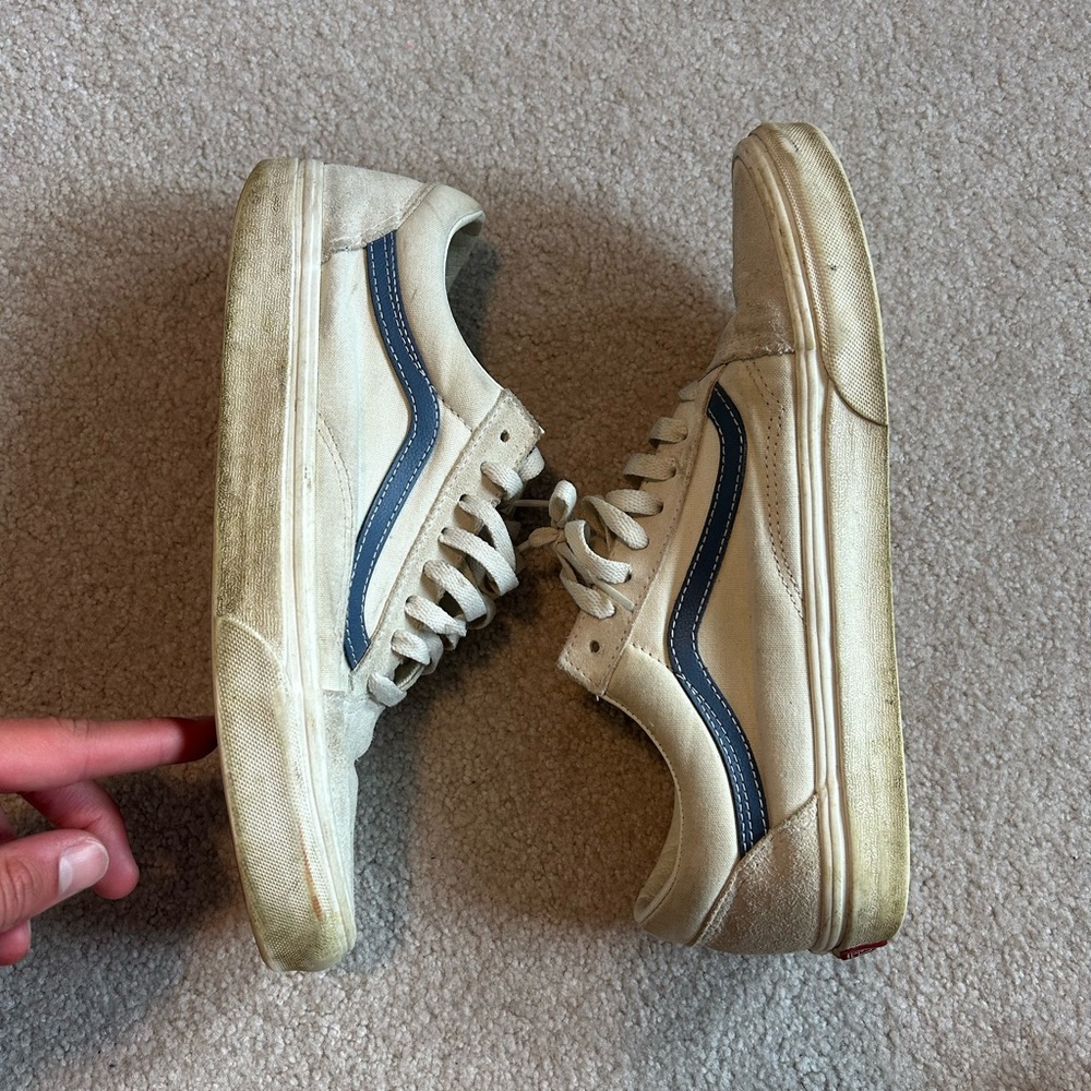 Vans White and Blue
